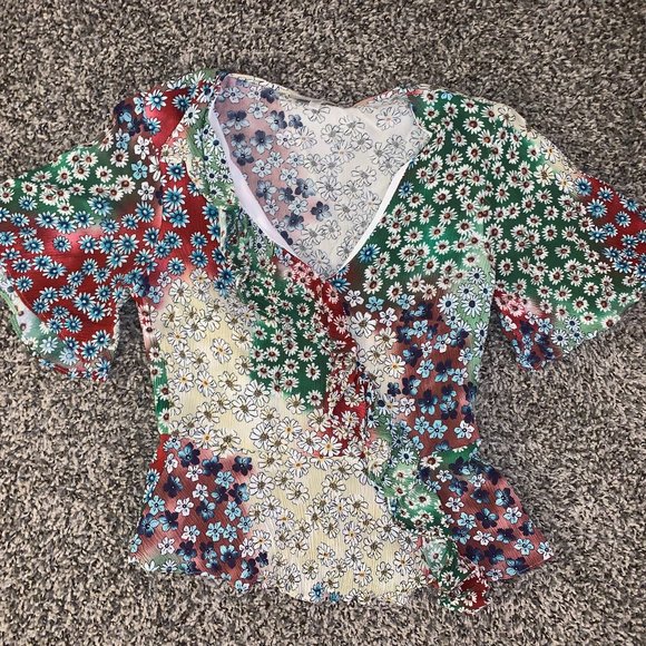 Anthropologie Ruffle Blouse XS - Picture 5 of 7